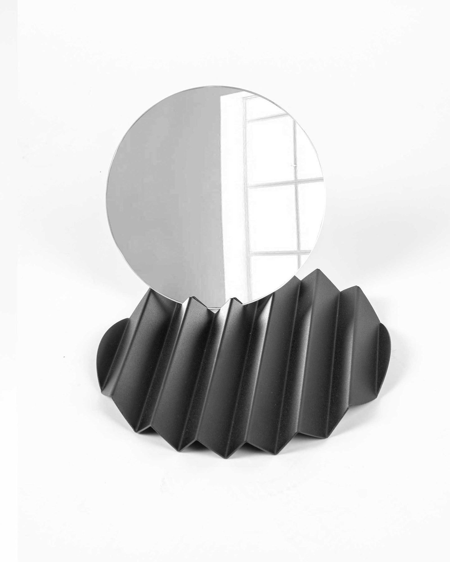 Ruffles Metal Tabletop Mirror - Rarart