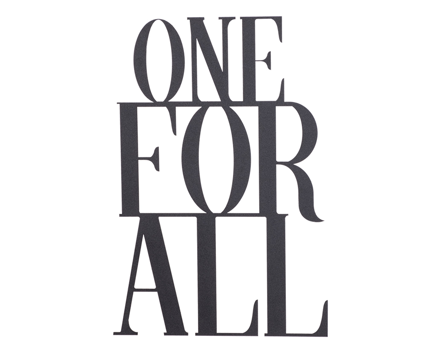 One For All Metal Sign - Rarart