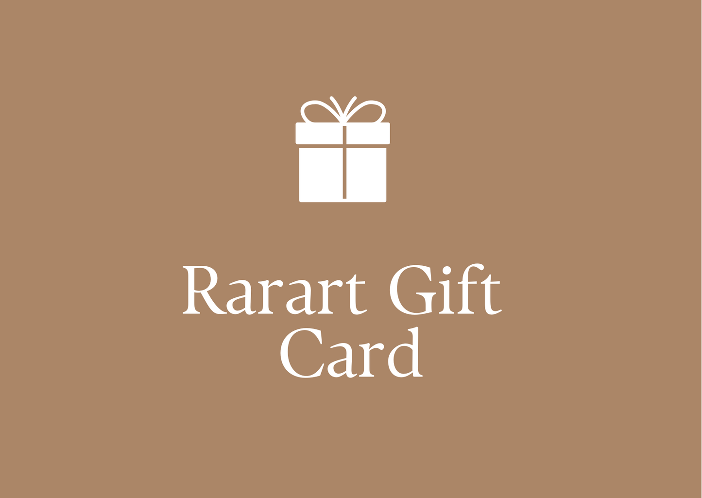 Rarart Gift Card - Rarart