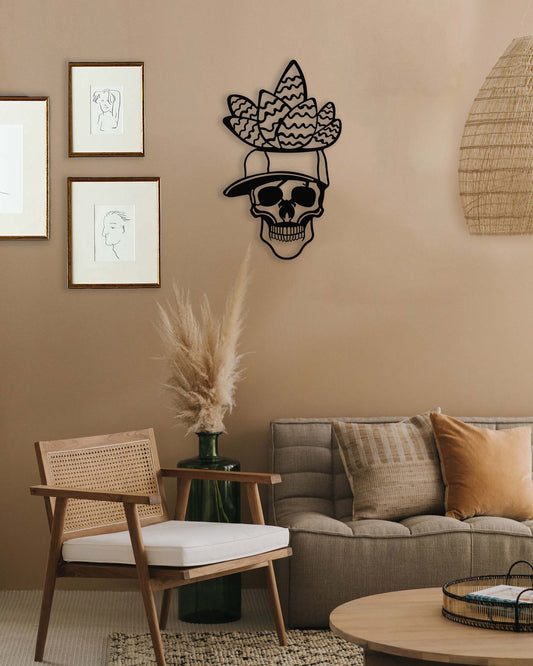 Cactus Hat Metal Wall Art - Rarart