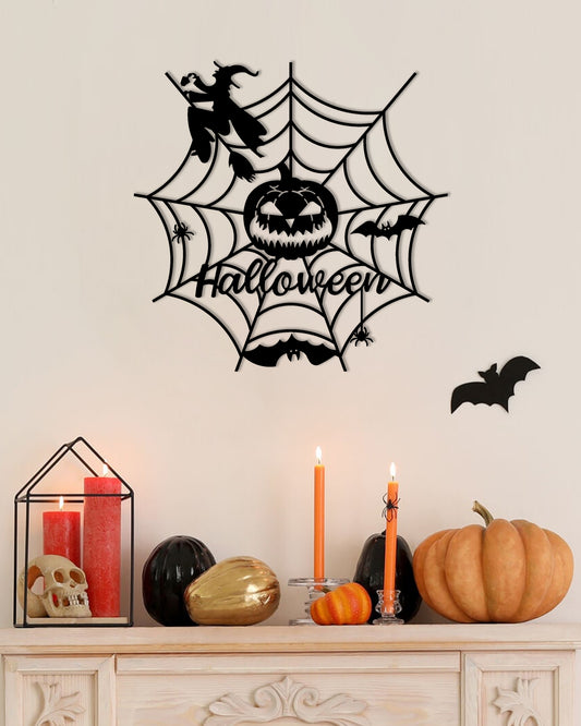 Witch Spiders Metal Wall Art - Halloween Decor - Rarart